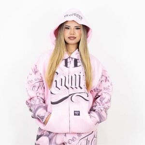 Pink Graphic Hoodie